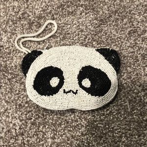 Beaded Panda coin purse
